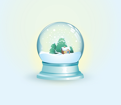 Snow globe gradient illustration snowglobe vector