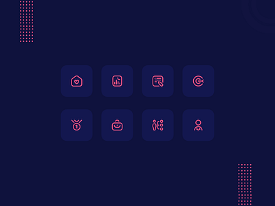 Icon Set: Saas Product home icons icon design icons product ui design red and blue icons saas product saas ui webdesign icon website ui