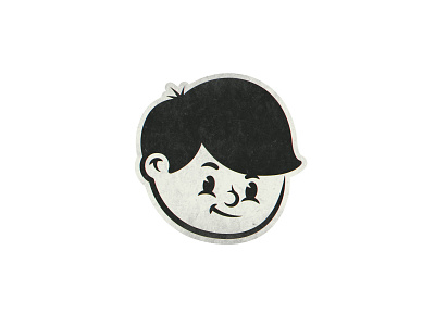 1344 - Old Boy 30s 3d bleed boy branding cartoon face illustration logo offset retro smile sticker vintage