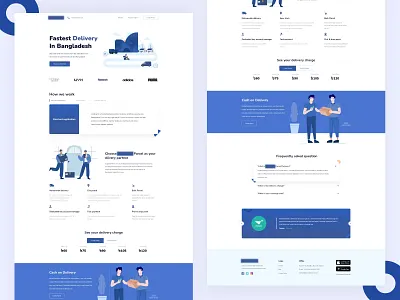 Parcel Landing Page design dribbble illustration ui ux website