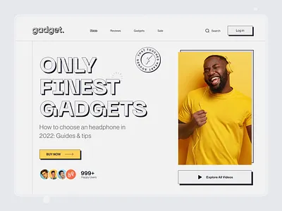 Gadget landing page header part UI UX design all animation app design gadget landing page header section home page landing page modern ui design product design trending ui design typography ui design ui designer uiux design ux ux designer web web design website