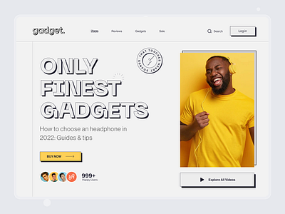 Gadget landing page header part UI UX design all animation app design gadget landing page header section home page landing page modern ui design product design trending ui design typography ui design ui designer uiux design ux ux designer web web design website