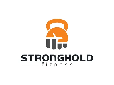 Stronghold fitness logo body brand branding fist fitness grip gym hardcore health identity kettlebell logo muscle sport workout