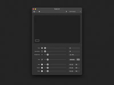 Color UI — macOS app apple big sur bigsur colorpicker hex mac macos monochrome swift uidesign xcode