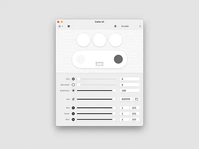 Color UI — macOS app apple bigsur colorpicker interface design macos monochrome osx uidesign uxdesign