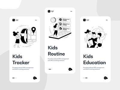 Onboarding UI clean design flat launch screen minimal mobile app modern onboarding onboarding illustration onboarding screen onboarding ui step by step typography ui ux