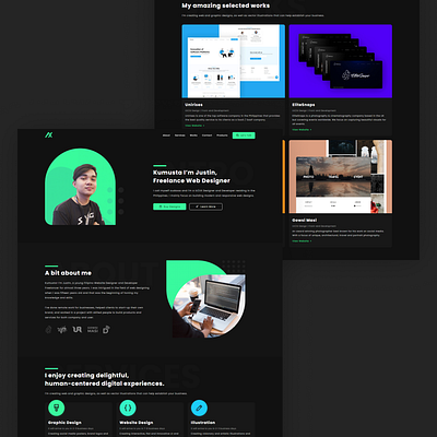 Audaxss Portfolio Website Deisgn design flat graphic design logo minimal ui ux web website