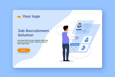 Job Recruitment app branding design graphic design illustration illustrator typography ui ux vector