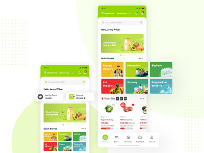 Grocery Shopping design mobile ui ux
