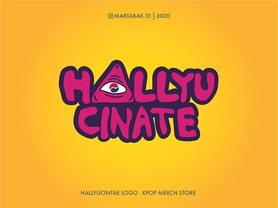 HALLYUCINATE LOGO - KPOP MERCH STORE a letter logo branding design digital art digital illustration digitalart flat illustration k pop kpop letter logo logodesign minimal typeface typelogo vector vector illustration