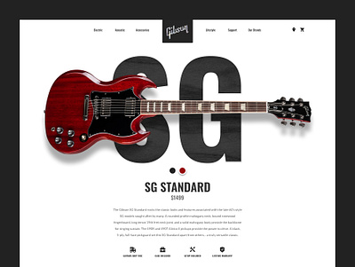 Gibson SG - Product Detail design ecommerce gibson guitar typography ui ux web design