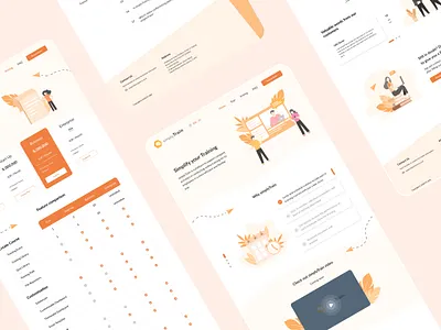 simplyTrain Website branding company profile design illustration landing page lms ui uidesign user experience ux web