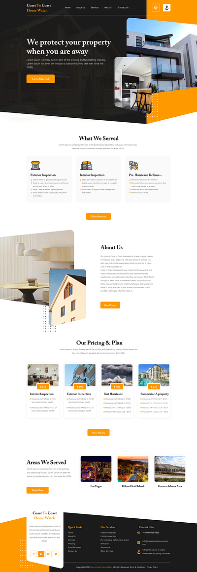 Home Inspection branding design home page homepage landing page landingpage mobile mobile app ux web design