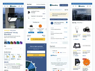 Boundery Shop collections design ecommerce eshop figma intarface interface design layout product shopify ui uidesign uiux web web design webdesign website