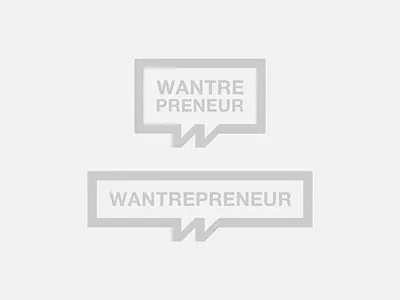 Wantrepreneur branding chat bubble communication letter w logo design vertical and horizontal lockups
