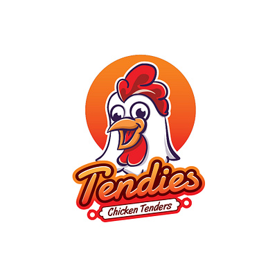 tendies chicken mascot cartoon character chicken design drawing food logo illustration logo tendies vector