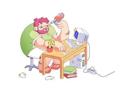 Heartbroken boy 2d character boy illustration cartoon cartoon character cartoon illustration character design desktop funny illustration