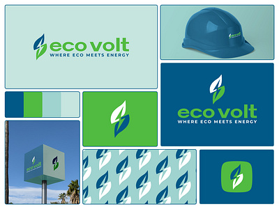 ECO VOLT Logo and Branding branding eco eco friendly eco green electric electric logo energy identity leaf leaf icon logo logo design logo designer mark nature solar volt volt logo voltage voltage logo