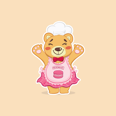 Gigi Bear Mascot Logo Design adobe illustrator bear bear logo bears cartoon character design drawing food food and drink food logo illustration logo mascot mascot character mascot design mascotlogo vector