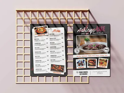 Minimalist Grill Menu Design Template design premium download psd