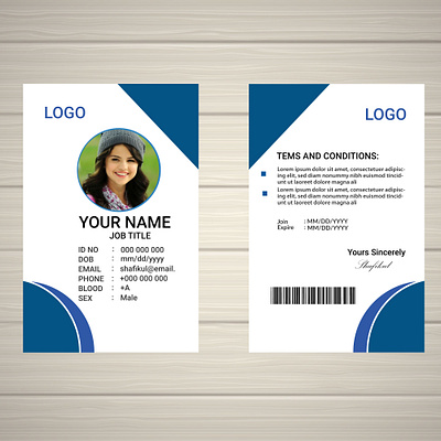 Standard ID Card Size book design branding id card illustration logodesign web design