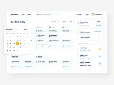 Allmedica aesthetic booking calendar clinic dentistry deshbaord doctor genetic medical medicine network ruby service time timeline visit