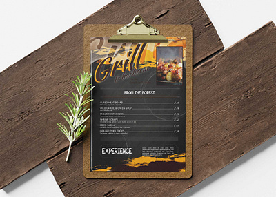 Spice Grill Menu Design Template design illustration logo