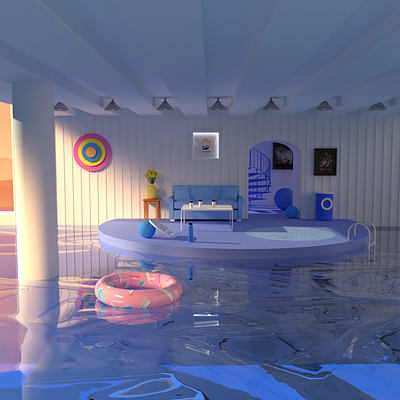 vacation place 3d 3d art 3d artist architecture branding design illustration render