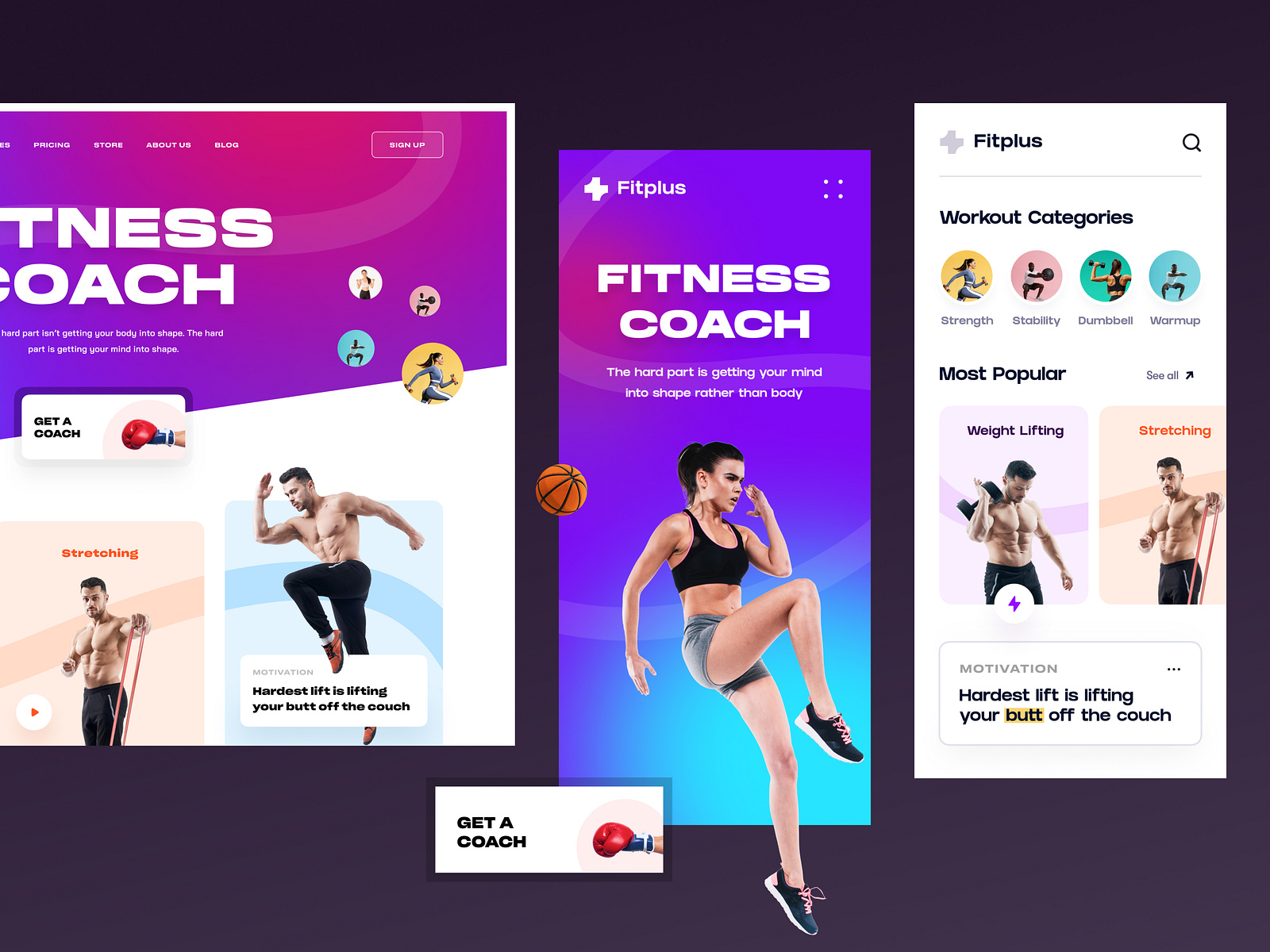 Fitness site Design by Farzan Faruk for Rylic Studio on Dribbble