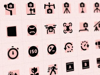 GLYPHICONS Camera set clean icons illustration iphone monochromatic pictograms symbols ui white