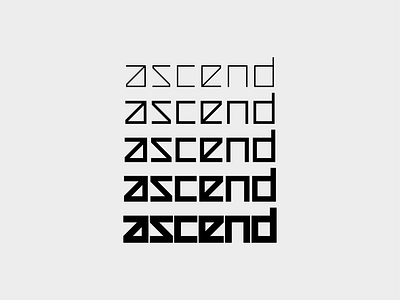 ascend - Logo Type ascend biking branding customtype cycling ebike emtb experimental typography lettermark logo logotype minimal mtb pedelec sport sportswear technology type typography variable font