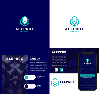 Aleprox Data Security Logo Design adobe branding creative design dribble graphicsdesign illustrator logo mockup photoshop vector