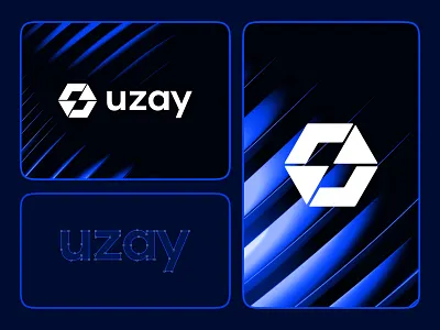 UZAY - fintech app logo Concept. app app icon app logo branding brandmark digital design identity logo logotype mark minimal mobile app logo modern startup logo symbol visual identity web app web app logo