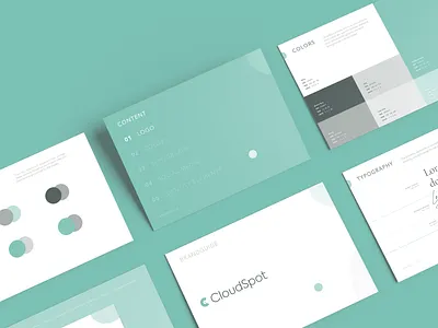 CloudSpot - Logo Redesign for Gallery for Photographers brand brand book brand identity clean cloud cloud service colors icon logo logo book logo redesign minimal redesign typography ui