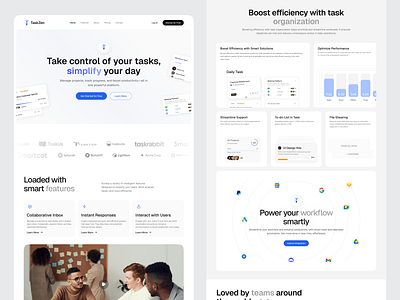 TaskZen – Task Management Platform UIUX Design | Responsive design interface product service startup ui ux web