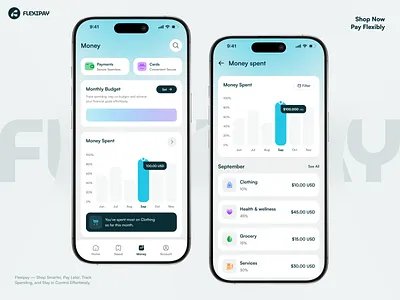 BNPL - Money Management App app design banking bnpl bnpl app buy now pay later finance app fintech ios app mobile app mobile banking money money management payment payment methods ui