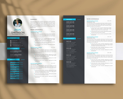 Impressive professional resume template and cv template resume formatting