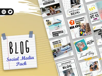 Blogging Social Media Template banner blog blogging blogging social media blogging social media template creative facebook instagram media modern post promotion promotions social social media template template templates twitter