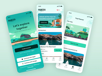 Mauritius - Tourist Guide App android app design branding design illustration ios product design research tourism app travel app ui ui design ux