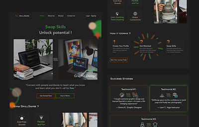 SkillSwap – Learn & Teach, No Cost Involved- UI design design ui uiux user interface vibrant web web app