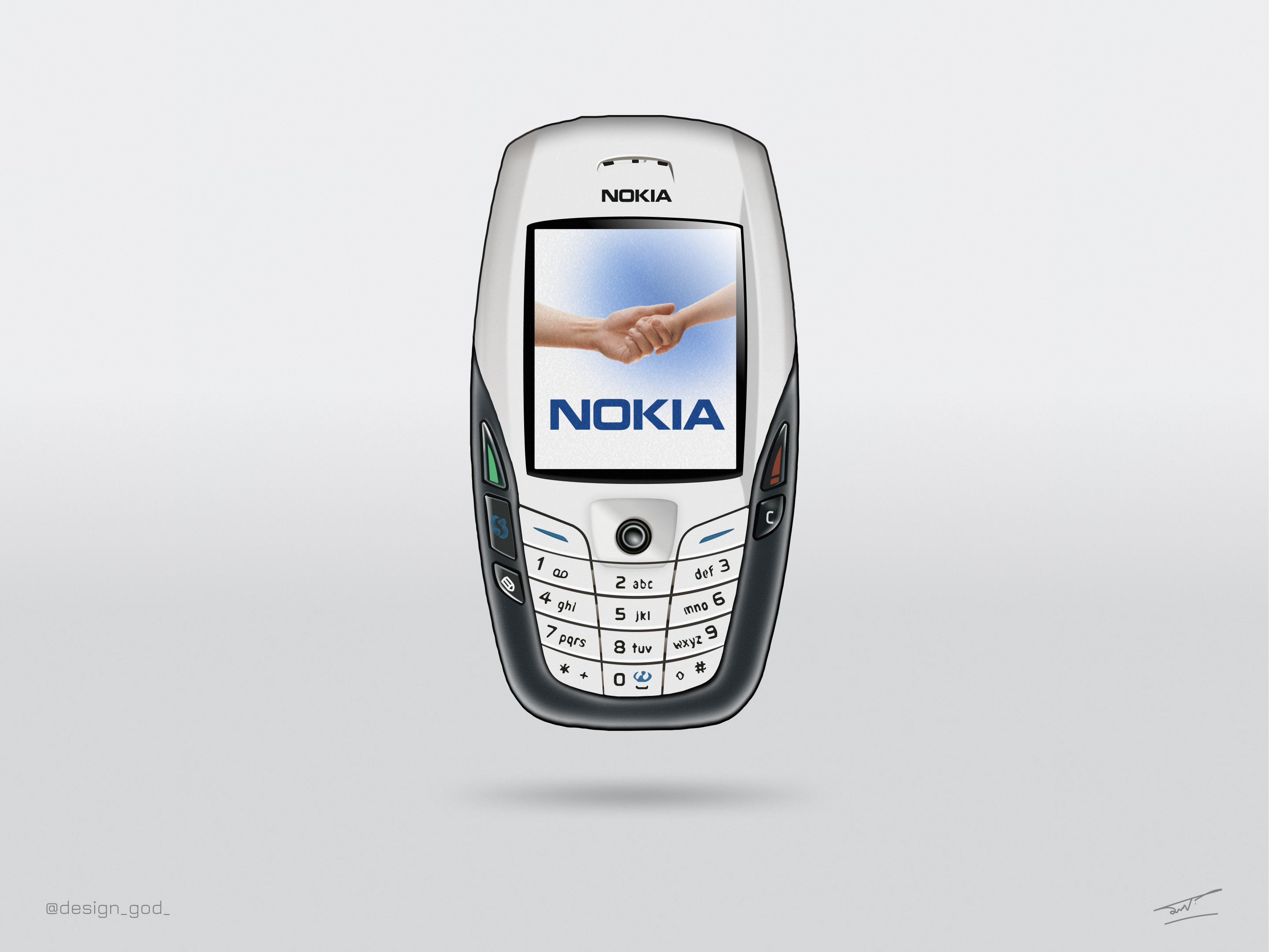 Nokia phone in figma 3d app branding design figma illustration logo minimal minimalism mobile nokia phone ui ui design uiux ux vector