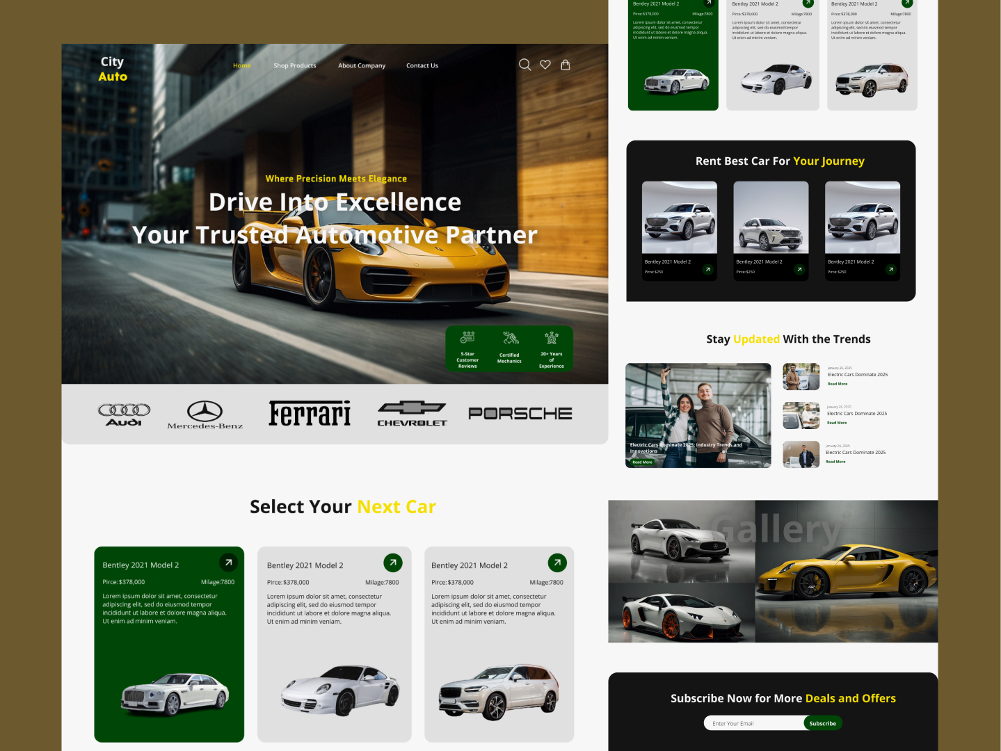 Automotive Website Design auto motive website branding dealership website graphic design landing page design ui web desgn web developer web site website website development website ui website uxui