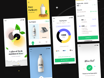 Daily needs ordering mobile app. 3d animation app branding daily needs design ecommerce galaxy graphic design halolab illustration logo motion graphics typography ui ux vector