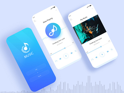 Music - Mobile Application app application apps branding creative design mobile modern music ui uiux ux uxdesign