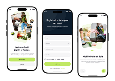 Sign up,Registration,Pos Mobile App app app design confirm password create an account design input field mobile mobile app mobile design onboarding register registration sign in sign up signup splash screen ui ux