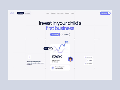 Investment Platform Landing Page dashboard finance finance website financial planning fintech investment investment platform landing page money management personal finance saas saas landing page startup startup funding trust fund ui ux wealth management web platform website