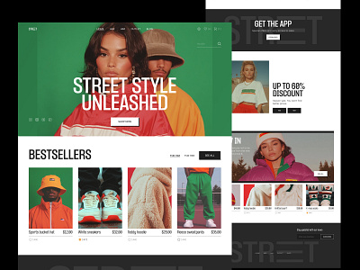 E-commerce Website Home Page clothing concept dark design e commerce ecommerce fashion home home page street style style ui uiux ux web web design webdesign website