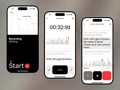 Voice Recognition App app app design app interfaces best ui design mobile mobile app design mobile app ui mobile ui mobile ui design mobile ux modern app ui ui ui design ui ux design ux voice recognition voice recorder