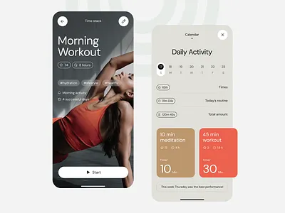 Mobile App for a Wellbeing Product ✦ Routine Hero app application design interface mobile product service startup ui ux