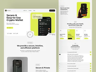Crypto App Landing Page app landing page best app design best web design crypto website modern ui modern website ui ui design ui ux ui ux design ux web design web interface design web ui web ui design